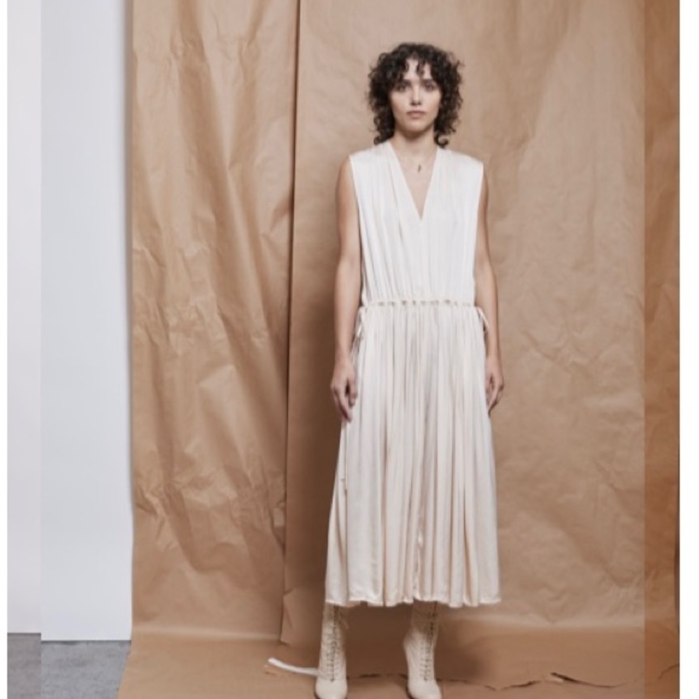 Raquel Allegra Shell Matte Satin/ Rib Medley Daydream Dress. -size 3